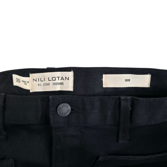 Nili‎ Lotan Shon Jean Black Denim Barrel Leg Cropped Size 30 - Picture 4 of 10